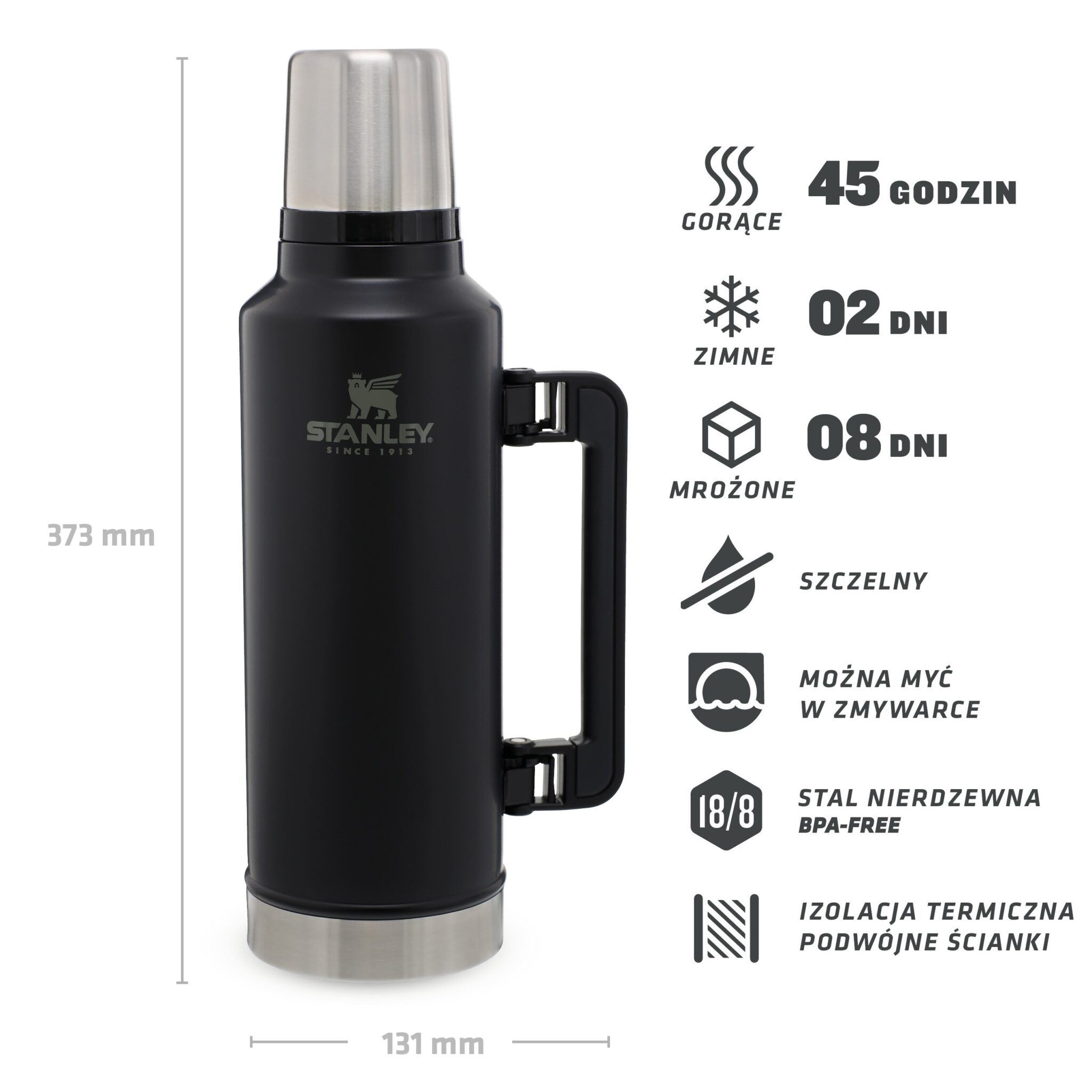 Termos Stanley CLASSIC 1.9L czarny • TERMOSY I KUBKI