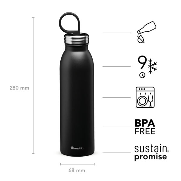 10-09425-007 butelka termiczna na wode aladdin chilled 550ml czarna