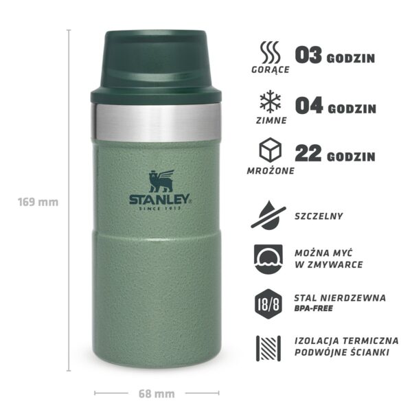 Kubek termiczny na kawę Stanley TRIGGER 0.25L zielony