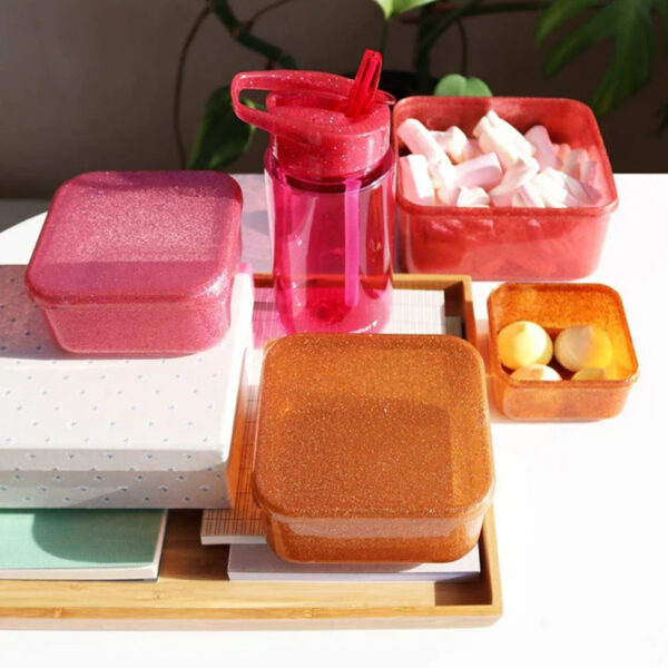 Lunchboxy dla dzieci GLITTER - AUTUMN PINK / A Little Lovely Company