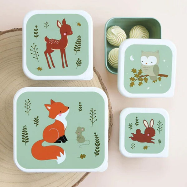 Lunchboxy dla dzieci FOREST FRIENDS SAGE / A Little Lovely Company