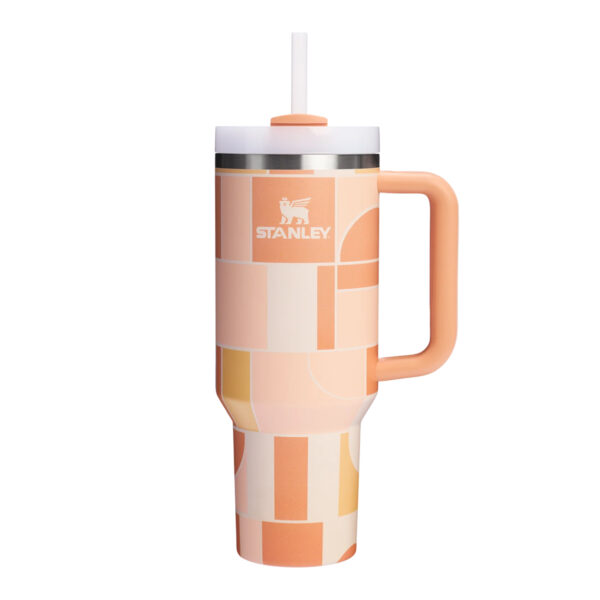 Stanley Quencher H2.O FlowState™ Tumbler 1.18 L Apricot Court Geo
