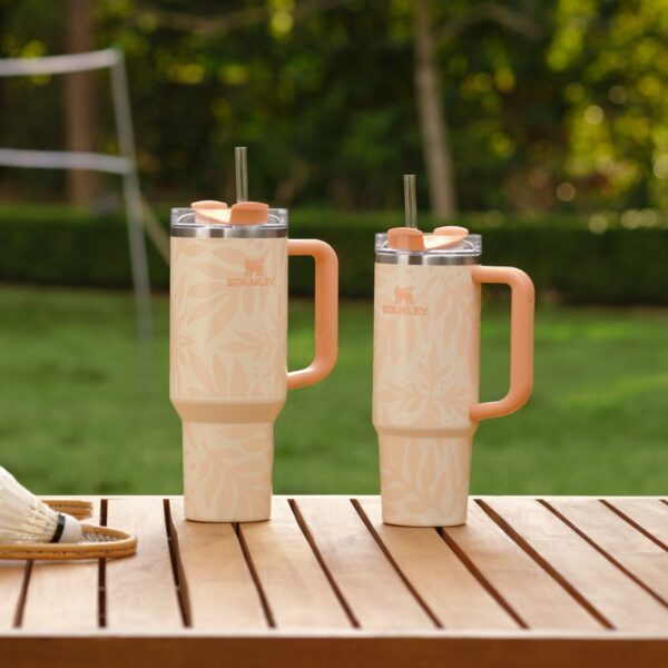 Stanley Quencher H2.O FlowState™ Tumbler 1.18 l Apricot Palms - obrazek 2