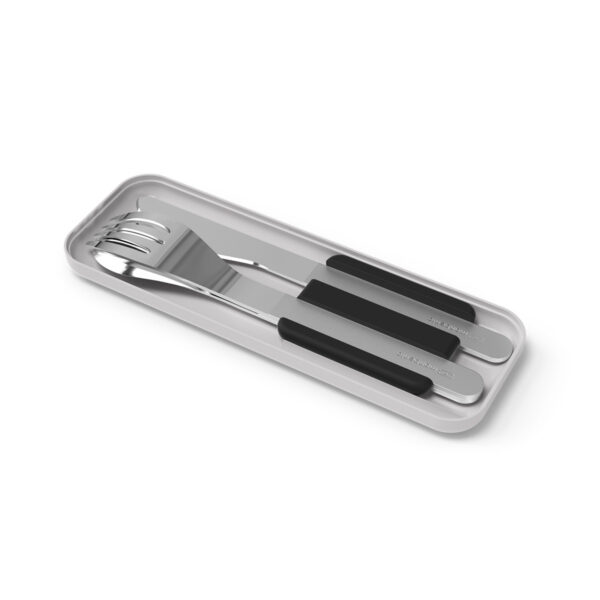 Monbento Slim Box sztućce na wynos w etui Black