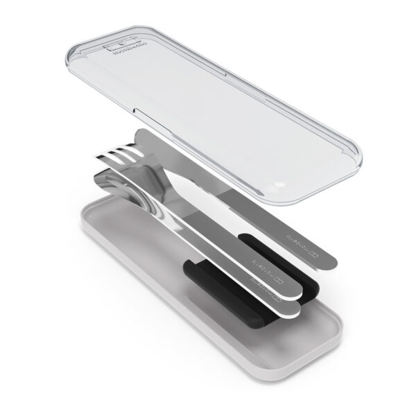 Monbento Slim Box sztućce na wynos w etui Black - obrazek 4