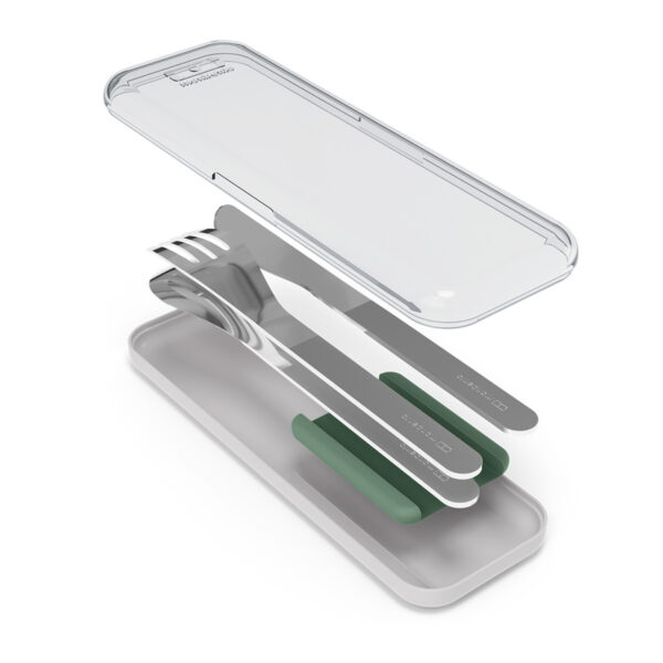 Monbento Slim Box sztućce na wynos w etui Green Natural - obrazek 6