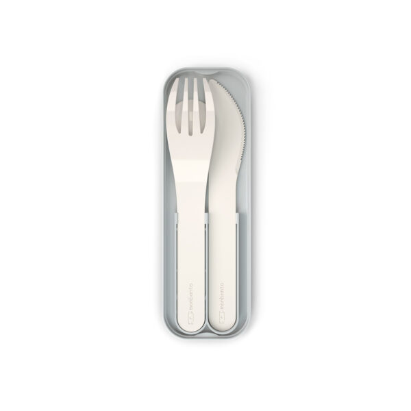 Monbento Pocket Color sztućce na wynos w etui Natural