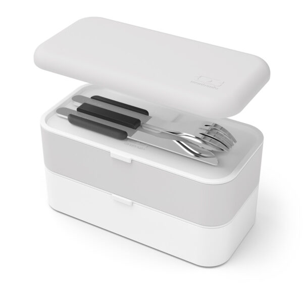 Monbento Slim Box sztućce na wynos w etui Black - obrazek 5