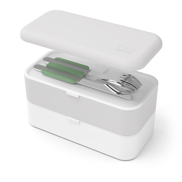 Monbento Slim Box sztućce na wynos w etui Green Natural - obrazek 8