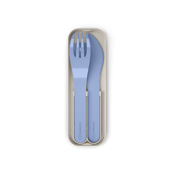 Monbento Pocket Color sztućce na wynos w etui Blue Infinity