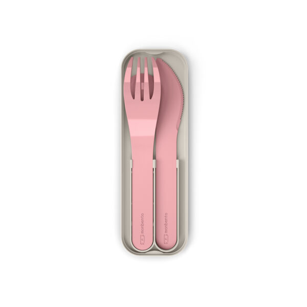 Monbento Pocket Color sztućce na wynos w etui Rose Blush