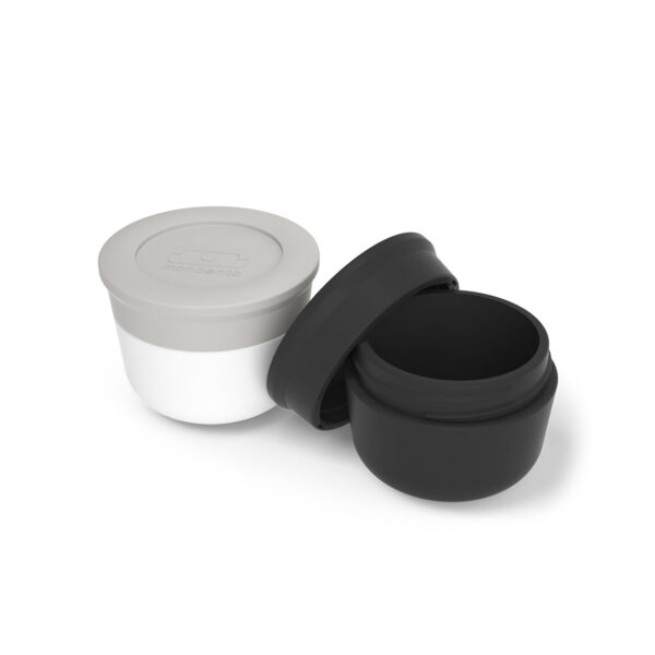 Monbento Temple pojemniki na sos 10ml 2 sztuki Grey + Black